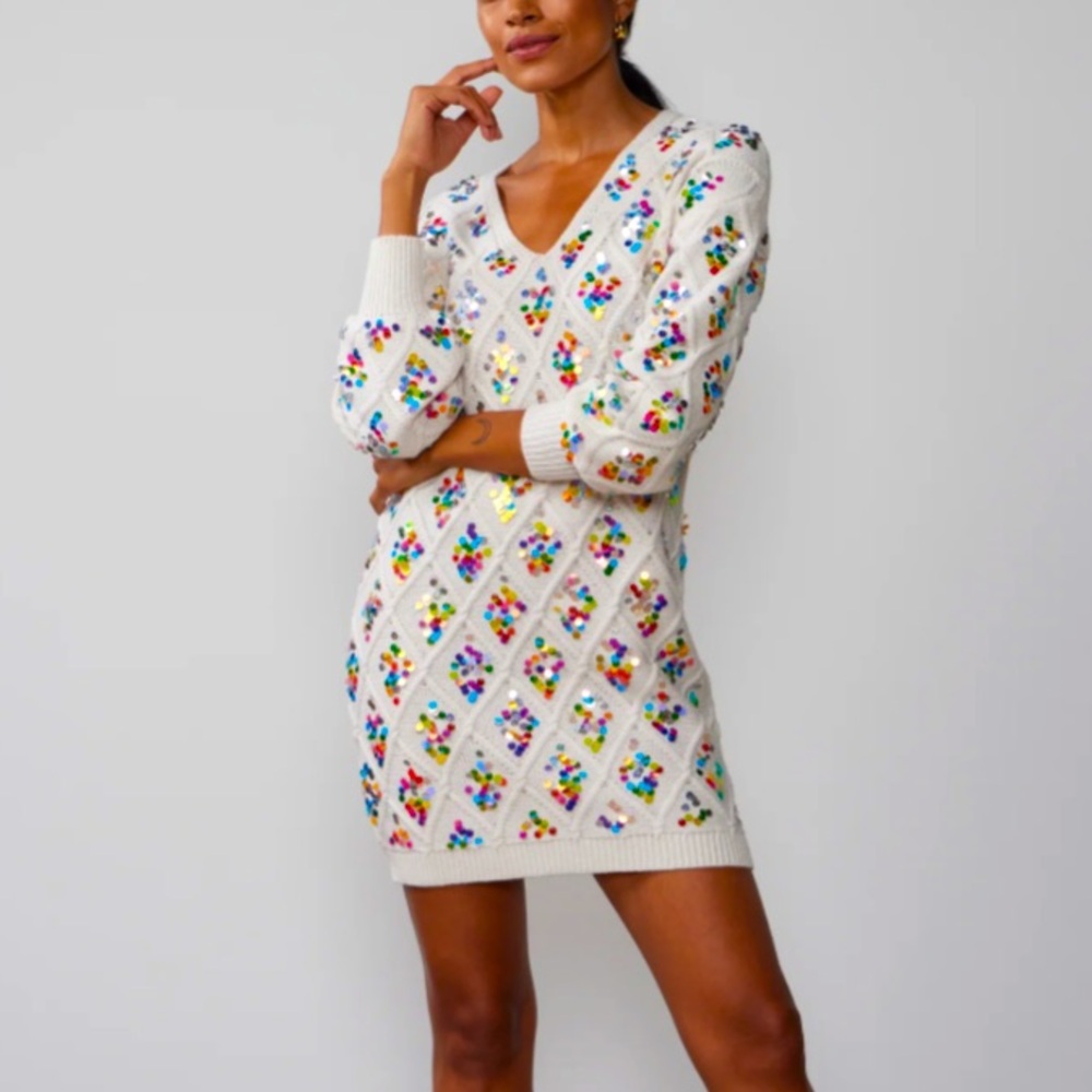 Sequin Sweater Dress XL